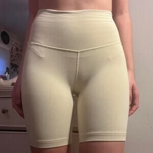 Aritzia tna light yellow high waisted